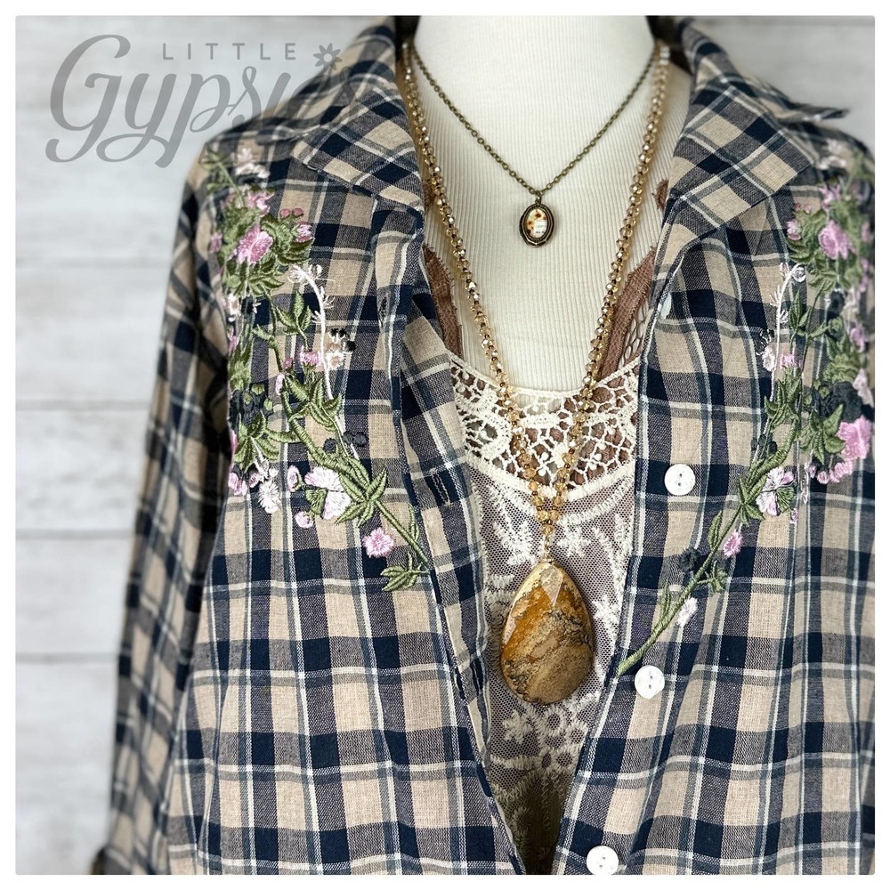 POL DISCOUNTED Girl Grunge Plaid Top - Picture 2 of 14
